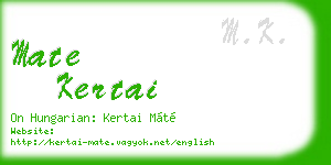 mate kertai business card
