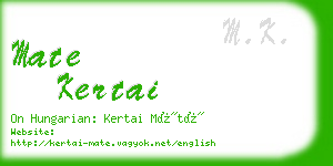 mate kertai business card